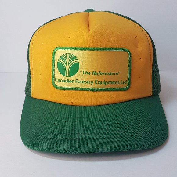 Vintage 80s CANADIAN FORESTRY EQUIPMENT Hat Snapback Trucker Hat Classic Cap - Picture 2 of 16